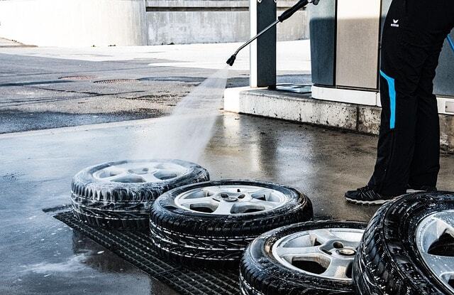 water backup for pressure washing